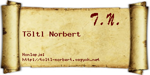 Töltl Norbert névjegykártya