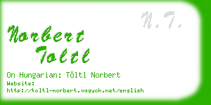 norbert toltl business card