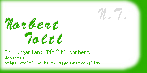 norbert toltl business card